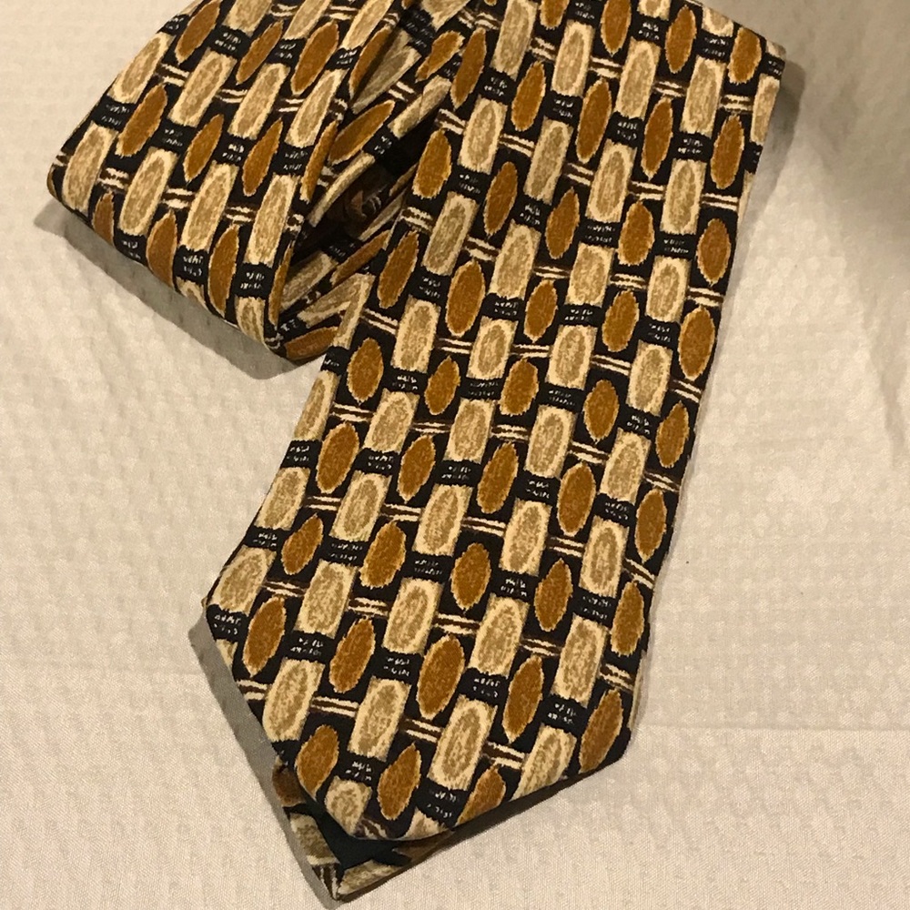 ERMENEGILDO ZEGNA Retro Pattern Silk Tie
